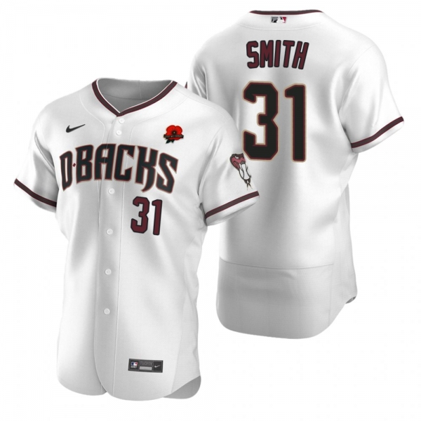 Arizona Diamondbacks Caleb Smith White 2021 Memorial Day Authentic Jersey