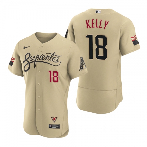 Men's Arizona Diamondbacks Carson Kelly Gold 2021 City Connect Authentic Jersey