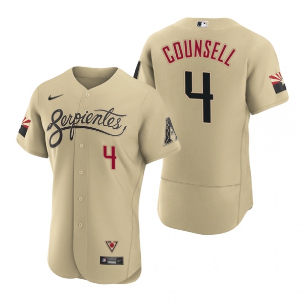 Men's Arizona Diamondbacks Craig Counsell Gold 2021 City Connect Authentic Jersey