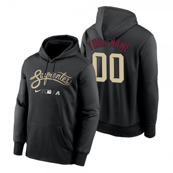 Arizona Diamondbacks Custom Black 2021 City Connect Therma Hoodie