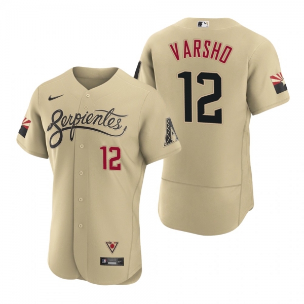 Men's Arizona Diamondbacks Daulton Varsho Gold 2021 City Connect Authentic Jersey