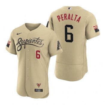 Men's Arizona Diamondbacks David Peralta Gold 2021 City Connect Authentic Jersey