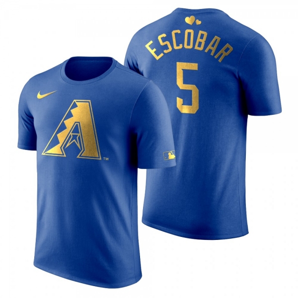 Men's 2020 Father's Day Arizona Diamondbacks Eduardo Escobar Blue T-Shirt