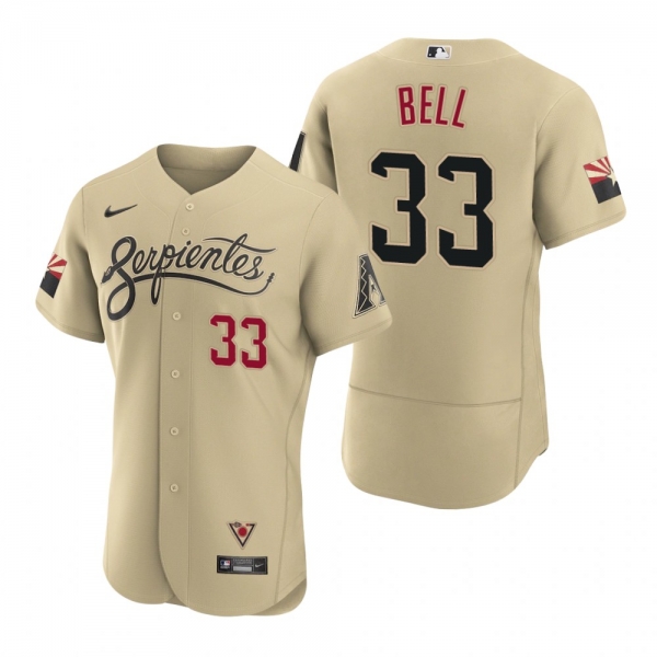 Men's Arizona Diamondbacks Jay Bell Gold 2021 City Connect Authentic Jersey