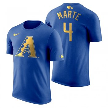 Men's 2020 Father's Day Arizona Diamondbacks Ketel Marte Blue T-Shirt