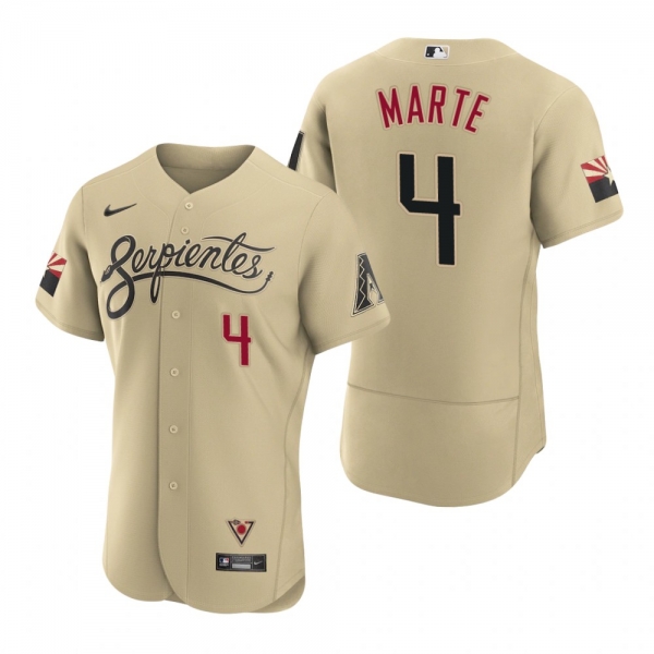 Men's Arizona Diamondbacks Ketel Marte Gold 2021 City Connect Authentic Jersey