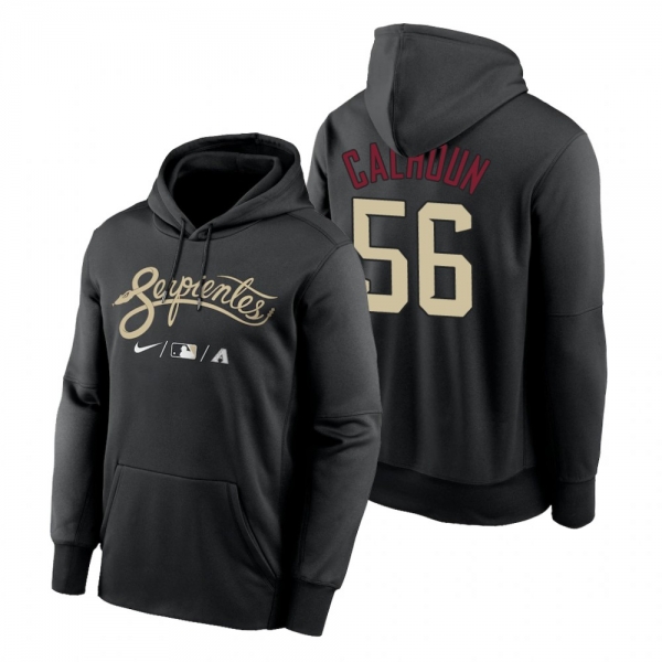 Arizona Diamondbacks Kole Calhoun Black 2021 City Connect Therma Hoodie