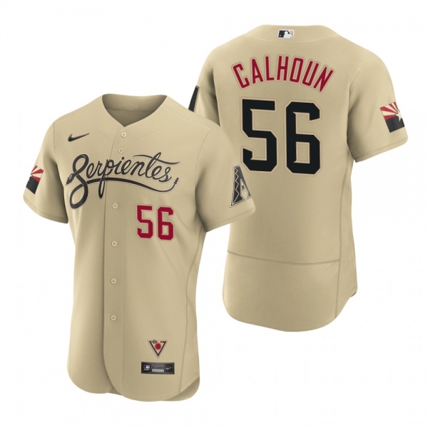 Men's Arizona Diamondbacks Kole Calhoun Gold 2021 City Connect Authentic Jersey