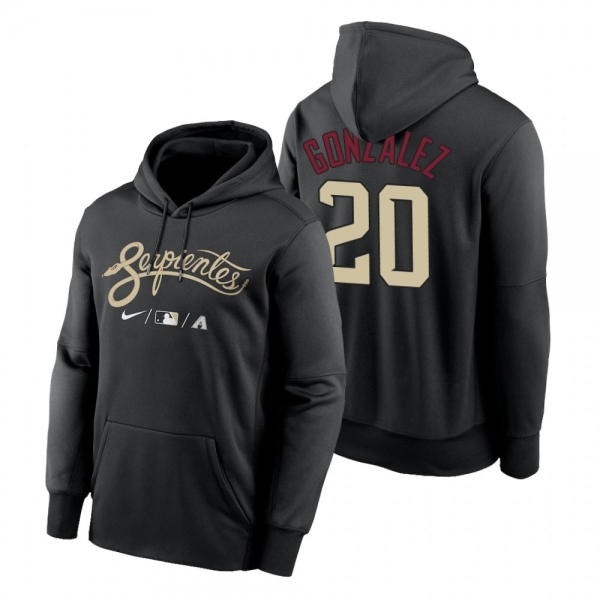 Arizona Diamondbacks Luis Gonzalez Black 2021 City Connect Therma Hoodie