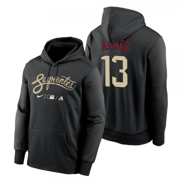 Arizona Diamondbacks Nick Ahmed Black 2021 City Connect Therma Hoodie