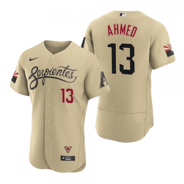 Men's Arizona Diamondbacks Nick Ahmed Gold 2021 City Connect Authentic Jersey