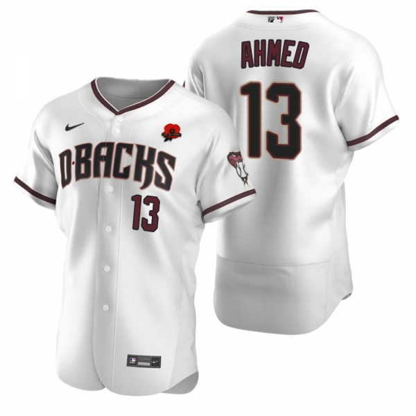 Arizona Diamondbacks Nick Ahmed White 2021 Memorial Day Authentic Jersey