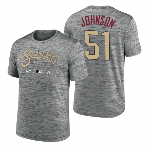 Arizona Diamondbacks Randy Johnson Anthracite 2021 City Connect Practice T-Shirt