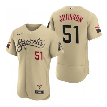 Men's Arizona Diamondbacks Randy Johnson Gold 2021 City Connect Authentic Jersey