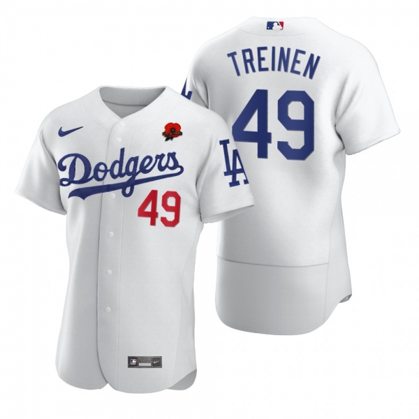 Los Angeles Dodgers Blake Treinen White 2021 Memorial Day Authentic Jersey