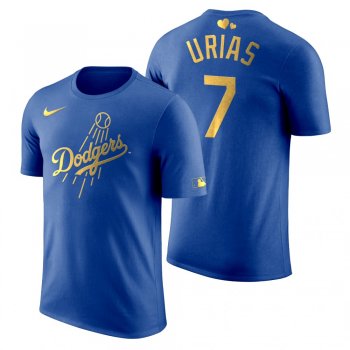 Men's 2020 Father's Day Los Angeles Dodgers Julio Urias Blue T-Shirt