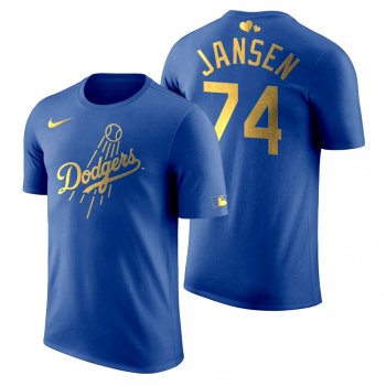 Men's 2020 Father's Day Los Angeles Dodgers Kenley Jansen Blue T-Shirt