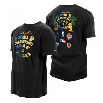 Los Angeles Dodgers Black 2020 Dual Champions T-Shirt