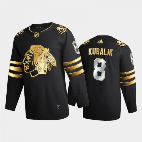 Chicago Blackhawks Dominik Kubalik #8 2020-21 Authentic Golden Black Limited Edition Jersey