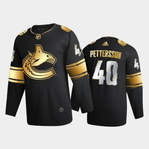 Vancouver Canucks Elias Pettersson #40 2020-21 Golden Edition Black Limited Authentic Jersey