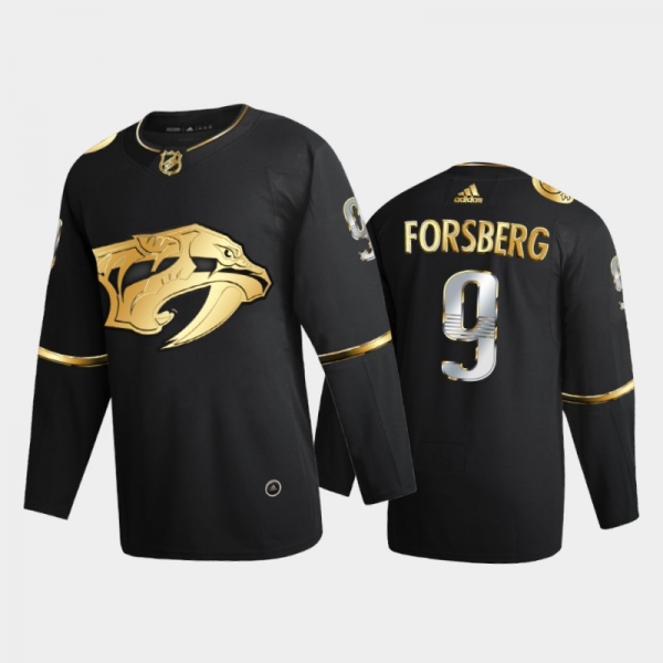 Nashville Predators Filip Forsberg #9 2020-21 Golden Edition Black Limited Authentic Jersey