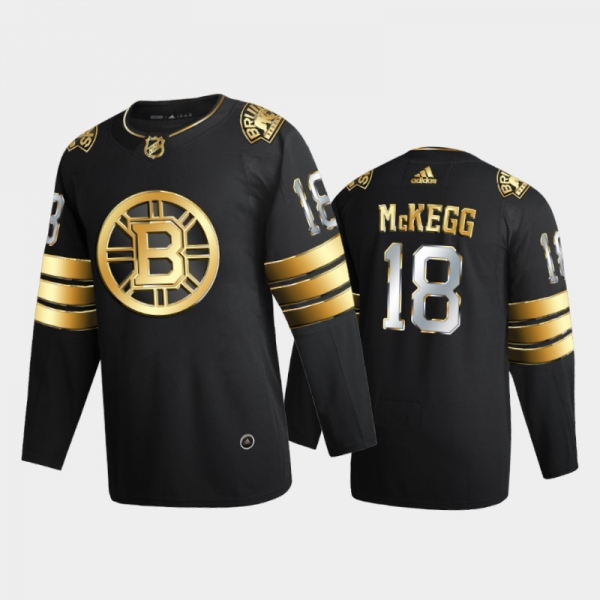 Boston Bruins Greg McKegg #18 2020-21 Authentic Golden Black Limited Edition Jersey