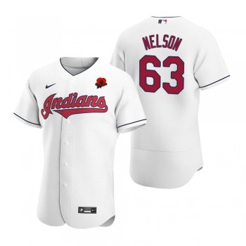 Cleveland Indians Kyle Nelson White 2021 Memorial Day Authentic Jersey