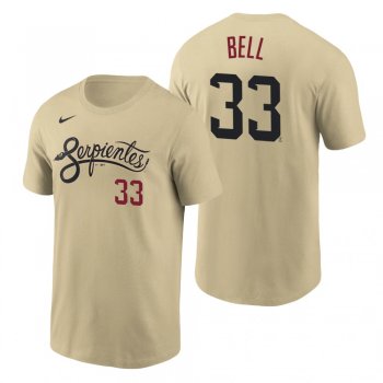 Arizona Diamondbacks Jay Bell Gold 2021 City Connect Name Number T-Shirt