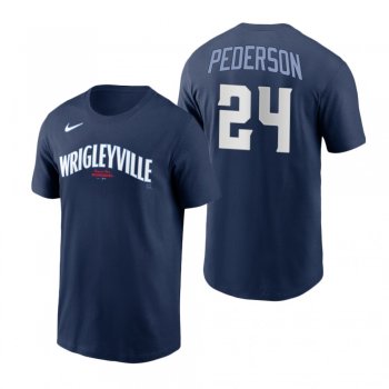 Chicago Cubs Joc Pederson Navy 2021 City Connect Name Number T-Shirt