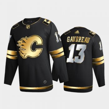 Calgary Flames Johnny Gaudreau #13 2020-21 Authentic Golden Black Limited Edition Jersey