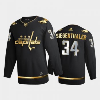 Washington Capitals Jonas Siegenthaler #34 2020-21 Authentic Golden Black Limited Edition Jersey