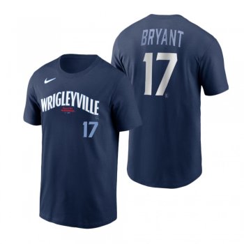 Chicago Cubs Kris Bryant Navy 2021 City Connect Name Number T-Shirt