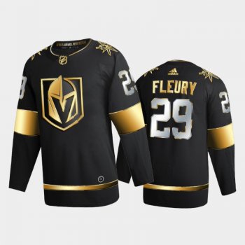 Vegas Golden Knights Marc-andre Fleury #29 2020-21 Golden Edition Black Limited Authentic Jersey