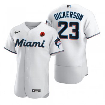 Miami Marlins Corey Dickerson White 2021 Memorial Day Authentic Jersey