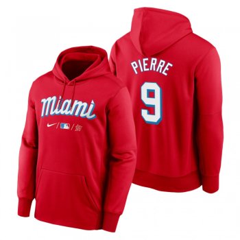 Miami Marlins Juan Pierre Red 2021 City Connect Therma Hoodie