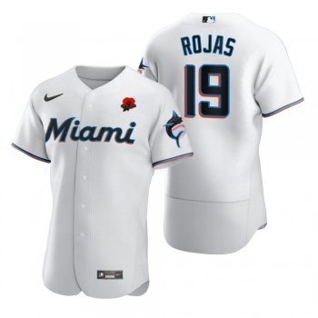 Miami Marlins Miguel Rojas White 2021 Memorial Day Authentic Jersey