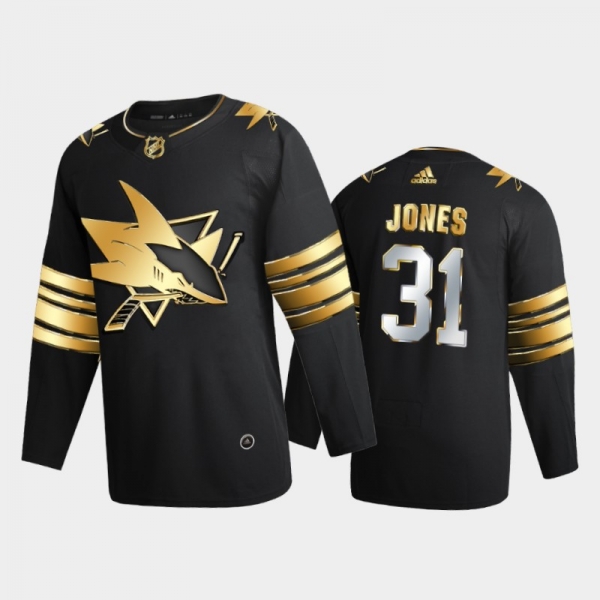 San Jose Sharks Martin Jones #31 2020-21 Golden Edition Black Limited Authentic Jersey