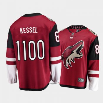 Men's Arizona Coyotes Phil Kessel #81 Special Commemoration 1100th Games Red Jersey