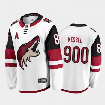 Men's Arizona Coyotes Phil Kessel #81 Career Point No. 900 White Jersey