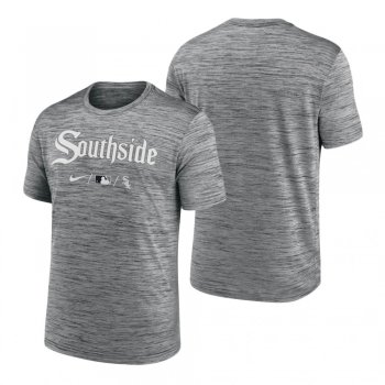 Men's Chicago White Sox Anthracite Practice T-Shirt 2021 City Connect