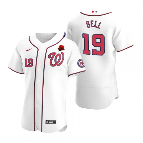 Washington Nationals Josh Bell Authentic White 2021 Memorial Day Jersey