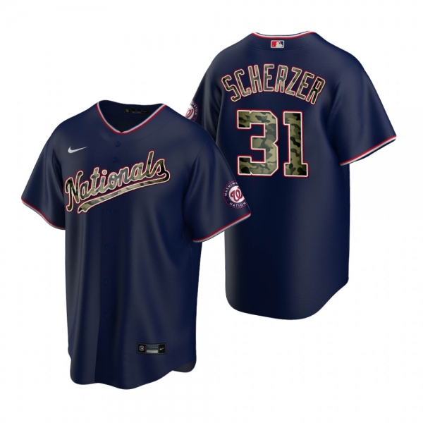 Washington Nationals Max Scherzer Navy 2021 Memorial Day Jersey