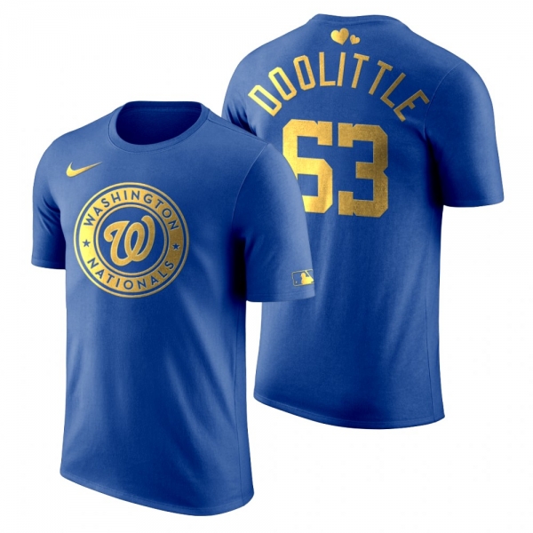 Men's 2020 Father's Day Washington Nationals Sean Doolittle Blue T-Shirt