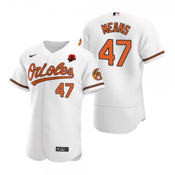 Baltimore Orioles John Means Authentic White 2021 Memorial Day Jersey