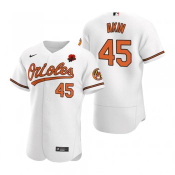 Baltimore Orioles Keegan Akin White 2021 Memorial Day Authentic Jersey