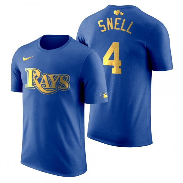 Men's 2020 Father's Day Tampa Bay Rays Blake Snell Blue T-Shirt