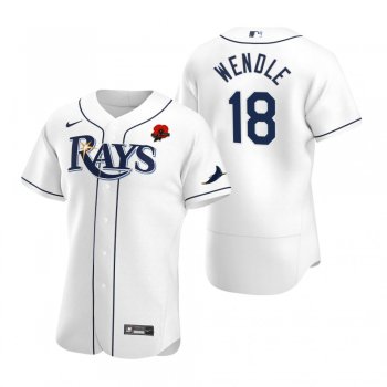 Tampa Bay Rays Joey Wendle White 2021 Memorial Day Authentic Jersey