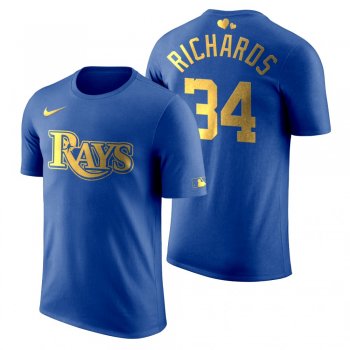 Men's 2020 Father's Day Tampa Bay Rays Trevor Richards Blue T-Shirt