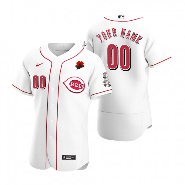 Cincinnati Reds Custom Authentic White 2021 Memorial Day Jersey