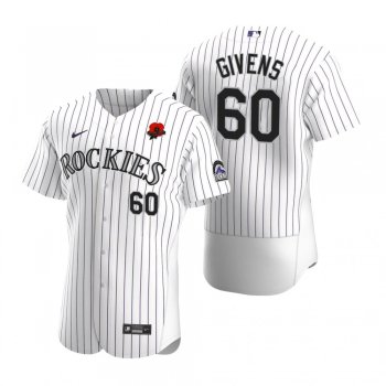 Colorado Rockies Mychal Givens White Purple 2021 Memorial Day Authentic Jersey